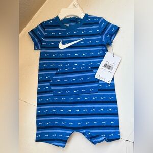Nike Kids Blue Striped Romper